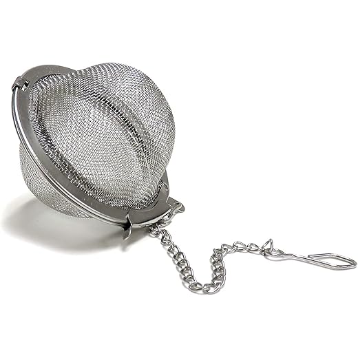 NAIDEV 1 PCs Stainless Steel fine mesh Seasoning Ball Kitchen Soup Spice stew Filter Kitchen Tool Metal Tea Bag Tea Ball (Small - 1)
