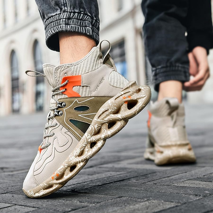 Amazon.com | Men's Lace Up High Top Sneakers Lightweight