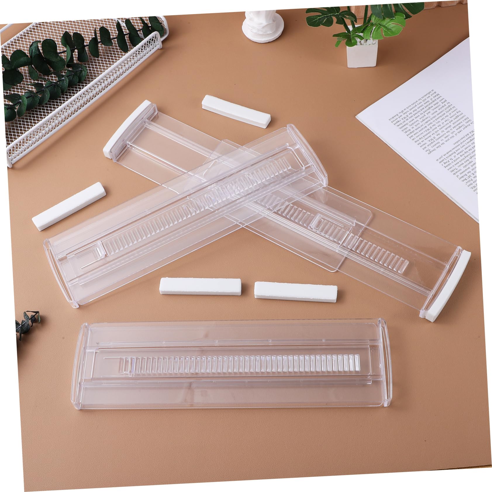 6 Separadores Ajustables de Plástico para Cajones, Organizador de Ropa y Toallas, Resistentes y Fáciles de Recolocar para Dormitorio y Cocina