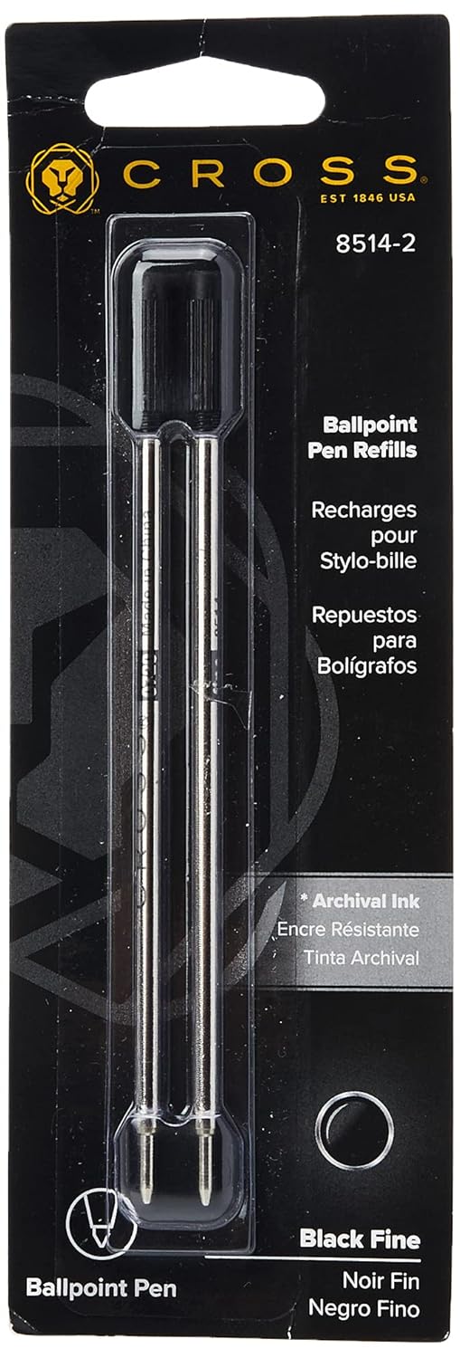 Cross Ballpoint Pen Refill 2 per Card, Fine Black Amazon.in Office