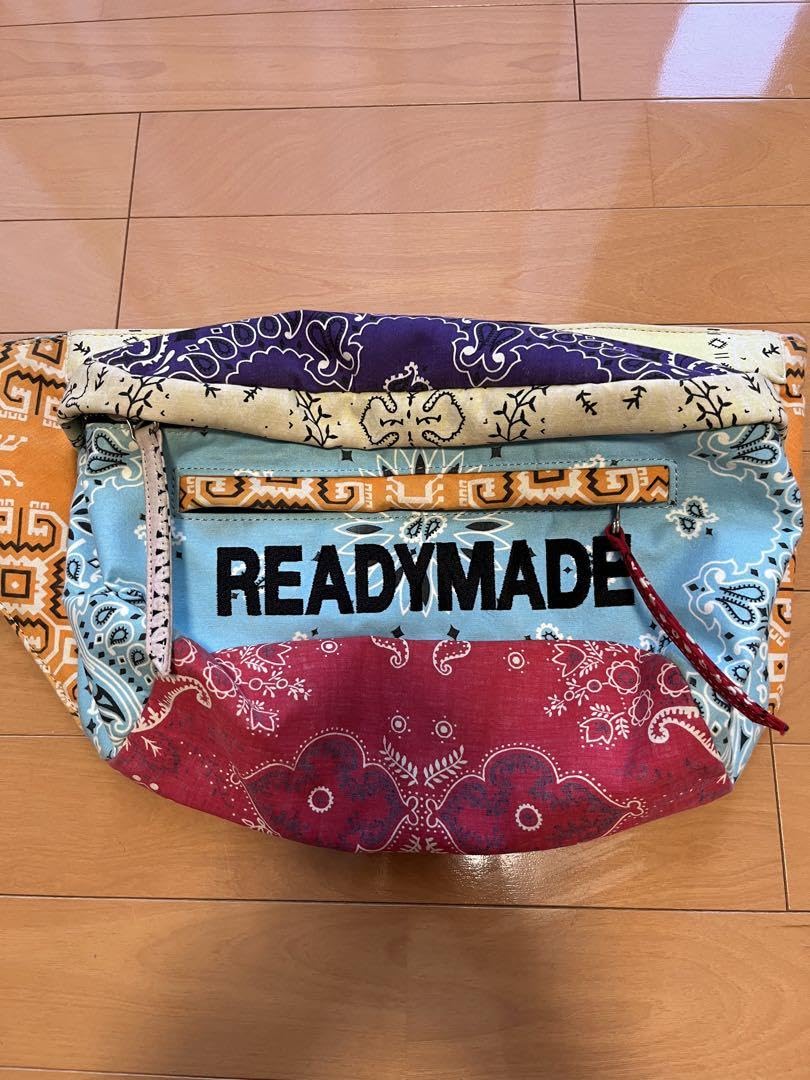 未使用タグ付き　READYMADE バンダナボディバッグ Amazon.co.jp: READY MADE ビンテージ バンダナ ボディバッグ