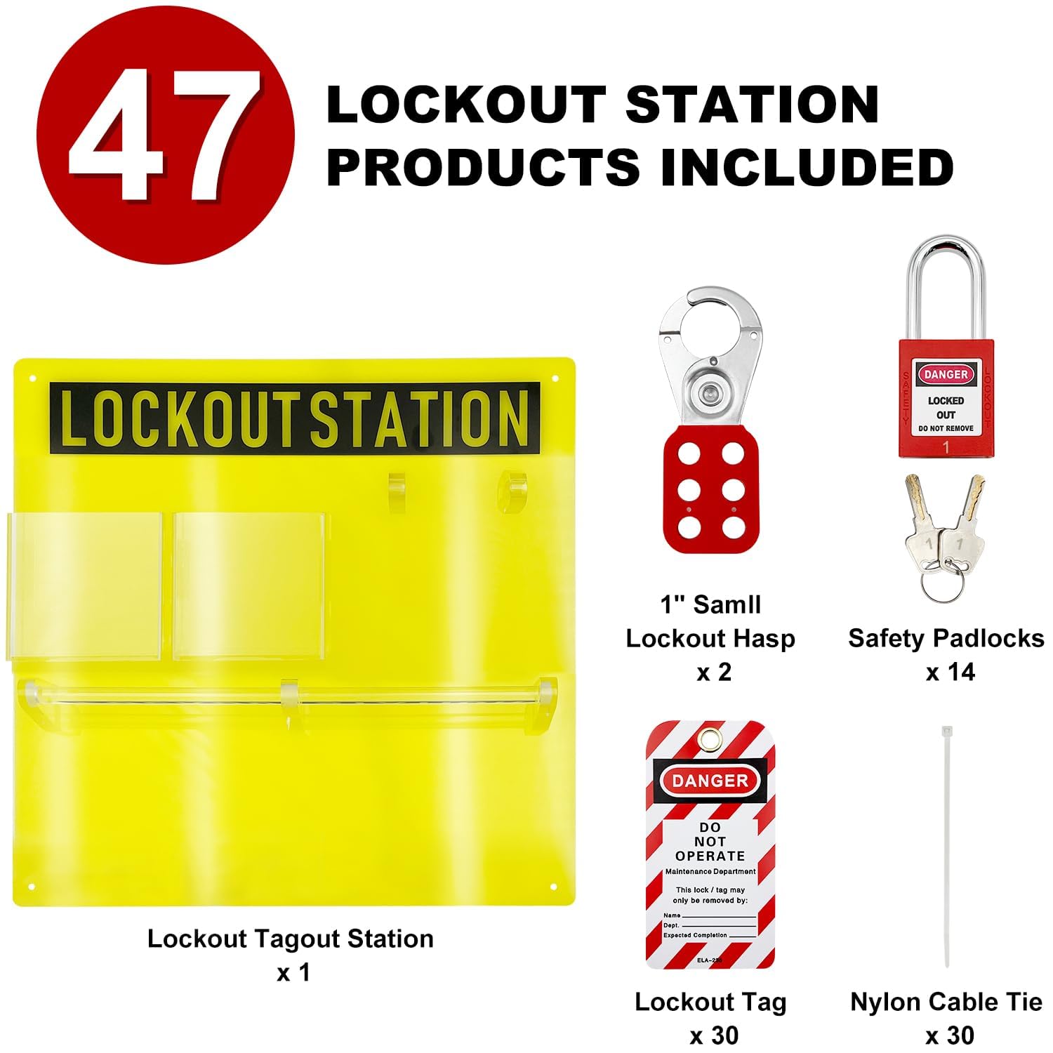 Snapklik.com : SAFBY Lockout Tagout Station Board Metal Kit