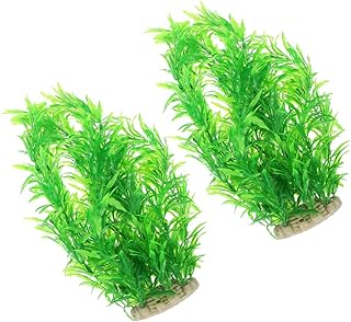 Mipcase Aquário De Plástico 2 Peças De Decoração De Plantas De Aquário Ornamentos De Plantas Aquáticas Plantas De Aquário Falsas Para Decorações De Paisagem Aquários Para Centro De Mesa