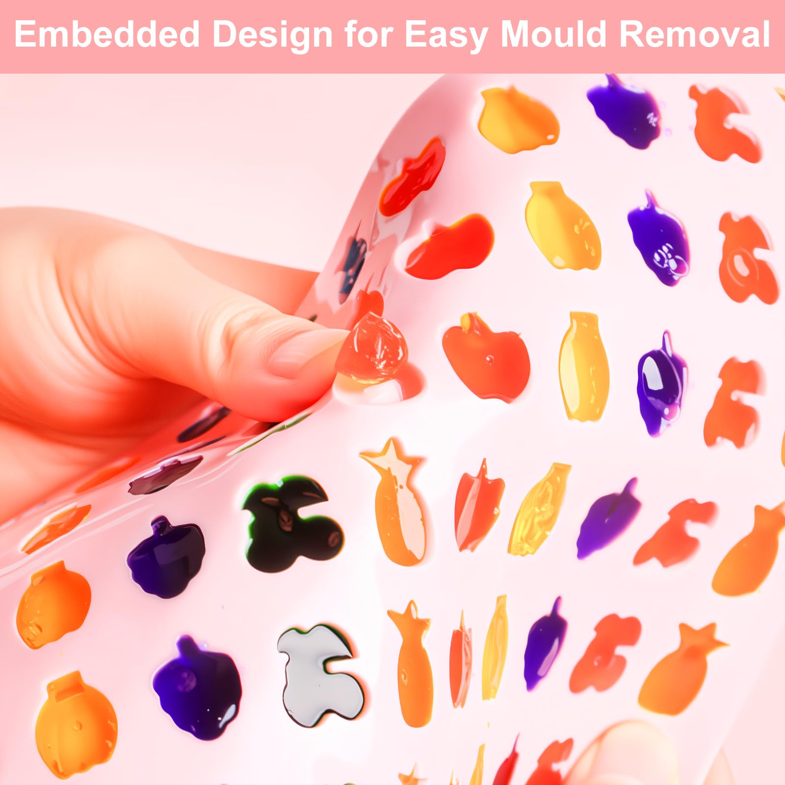 APOMOONS Moule à Bonbons En Silicone Avec 2 Pipette,MouleenSilicone Pour Bonbons En Forme De Fruits,d'animaux Terrestres Et Marins Moules Bonbons Silicone Pour La Fabrication De Bonbons Et Chocolats