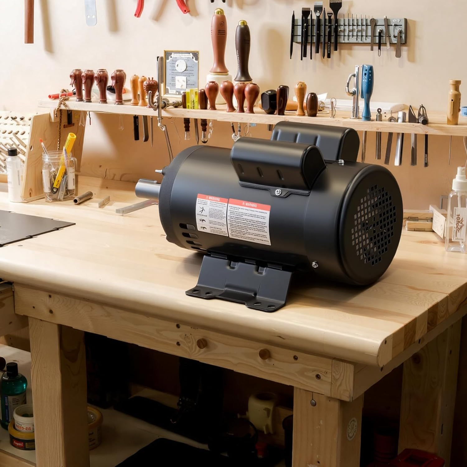 VEVOR 5 HP Electric Motor, 1725RPM Air Compressor Motor, CW/CCW Rotation, 1.125 inch Shaft Diameter, 2.75inch Shaft Length, 20.7N.m Torque, Single-Phase, ODP Cooling, 230V, 184T Frame