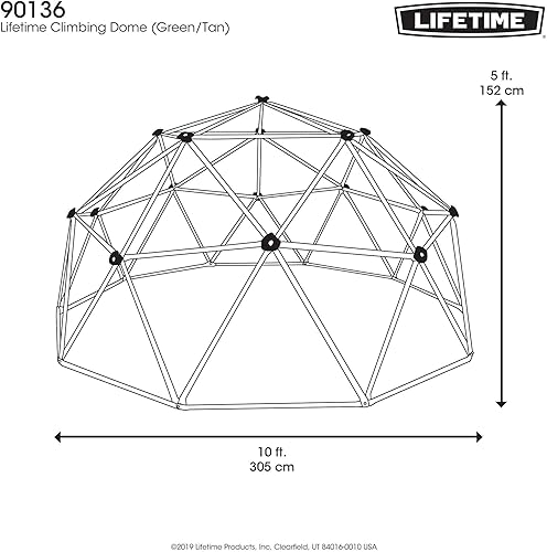 Miniatura 6 de Lifetime Centro de juego geométrico para escalador de cúpula Azul, café, Tono tierra, Primarios, Berry &amp; Brown, Verde, bronce