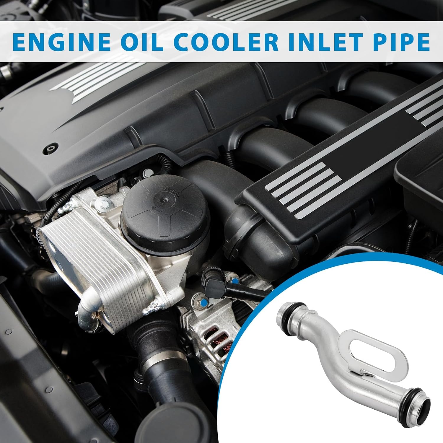 TAUTOY 55353327 Engine Oil Cooler Inlet Pipe with O-Ring For Chevy Sonic 2012-2018,Cruze 2011-2015,Cruze Limited 2016,Aveo Aveo5 2009-2011, For Pontiac G3 2009-2010, For Saturn Astra 2008-2009