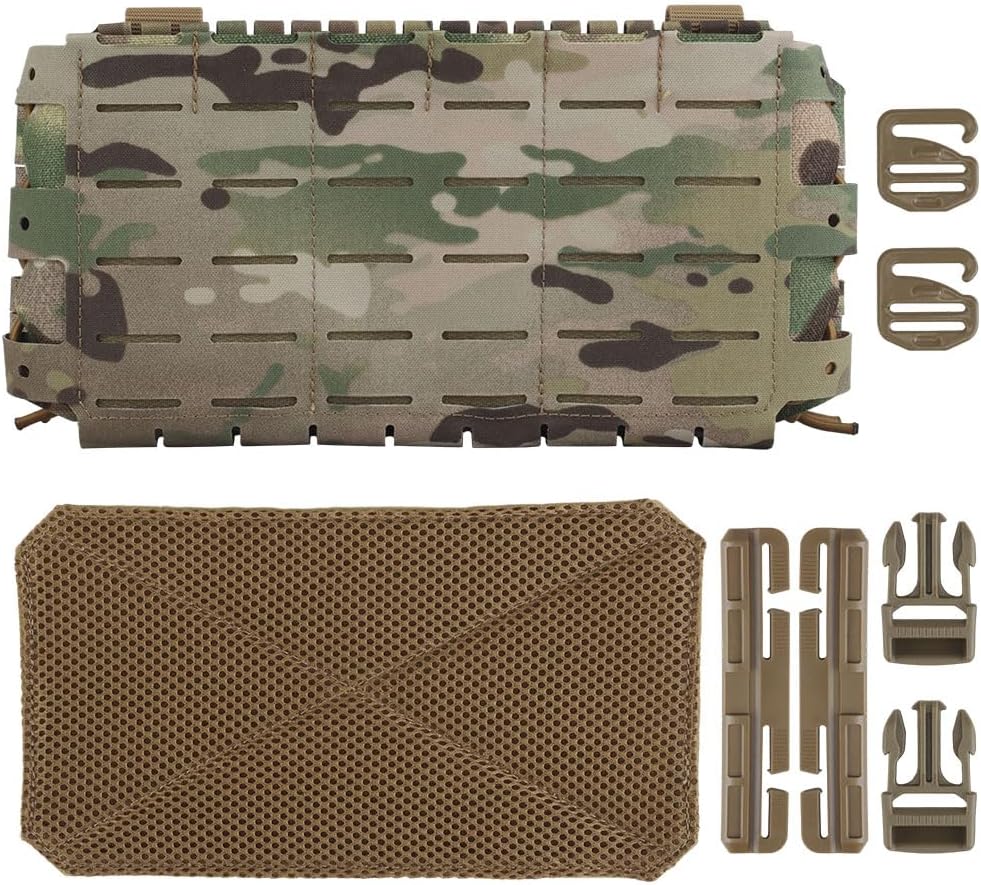 Tactical Triple Mag Pouch Hook and Loop 556 Magazine Placard,The Slicksters Adapt MOLLE Front Flap Hanging Panel