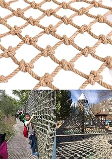 Playground Climbing Rope Netting for Kids,Outdoor Treehouse Climbing Frame Toy Hemp Protection Fence Railing Safety Net,Heavy Duty Jute Cargo Net,Decoration Sports Bar Ceiling Net