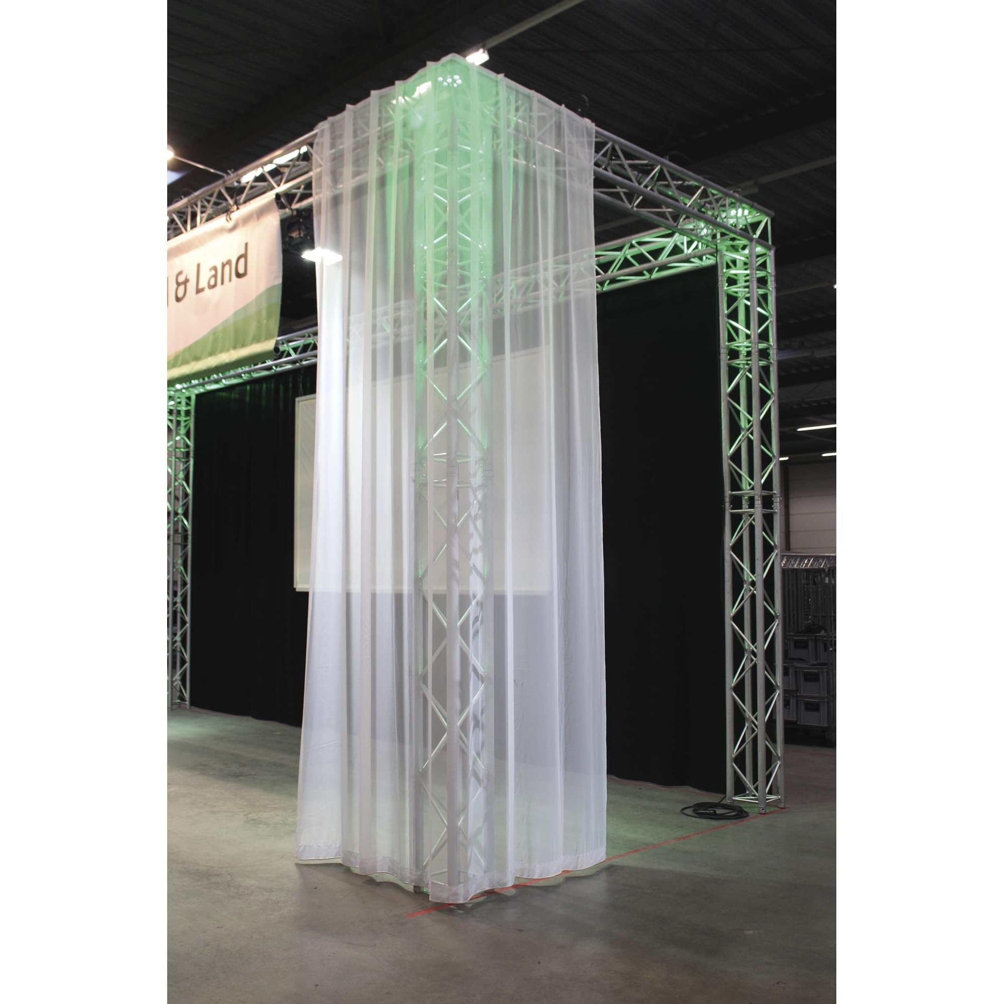 Showtec Voile CS - Cortina de ducha (300 x 400 cm), color blanco