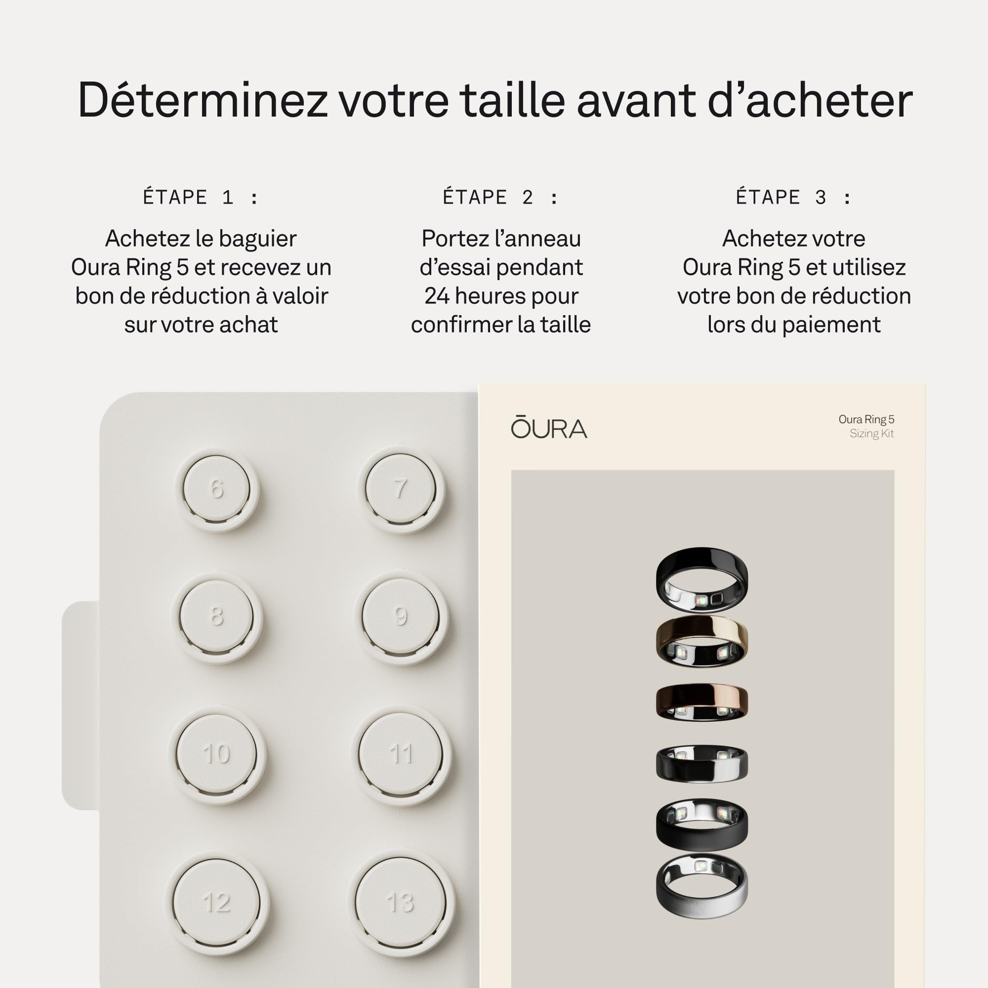 Oura Ring 5 Deep Rose - Taille 8 - Déterminez Votre Taille Avant d'acheter
