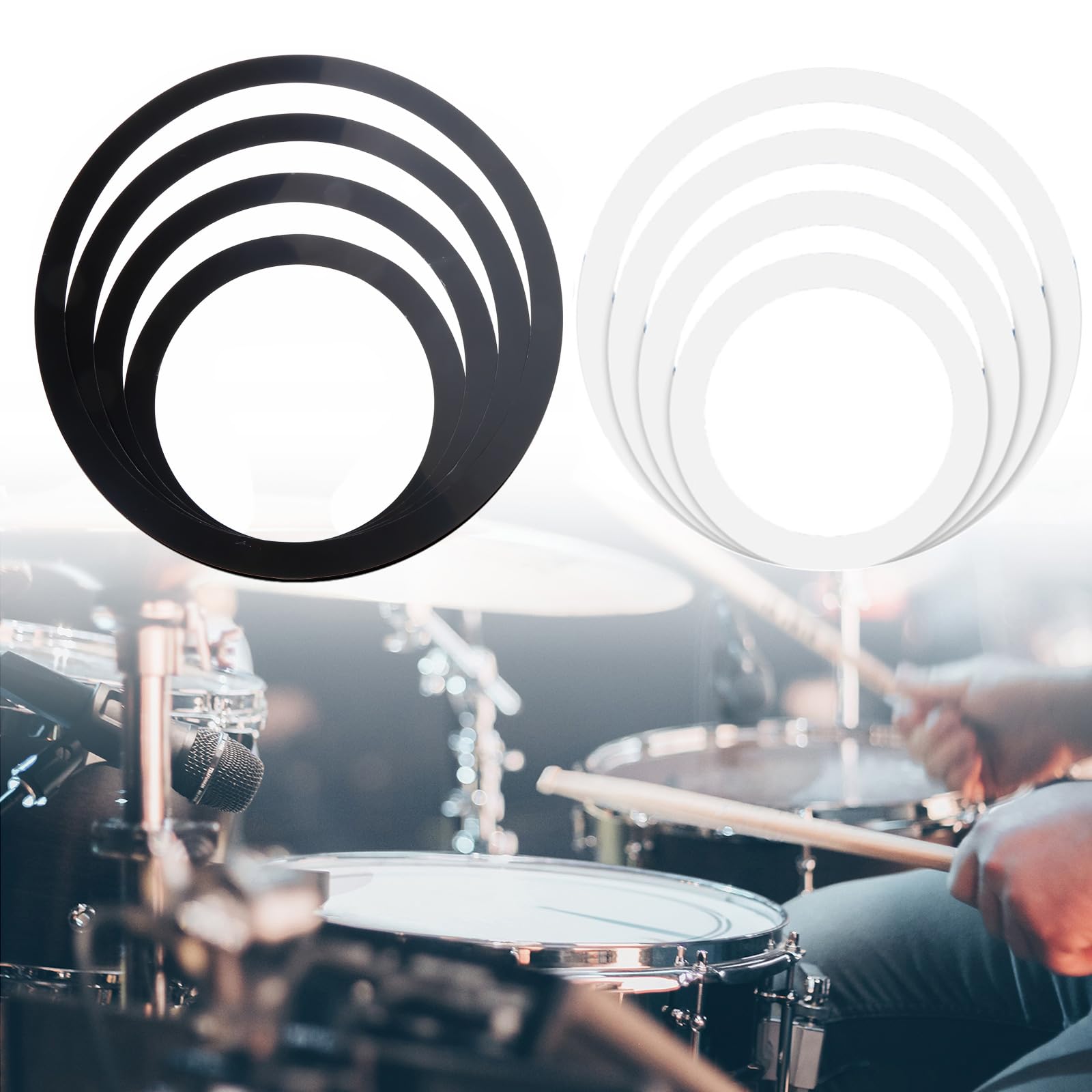 10 Pezzi Smorzatori Per Batteria In Gel Di Silicone - Pad Per Controllo Toni E Rumori - Foto 10