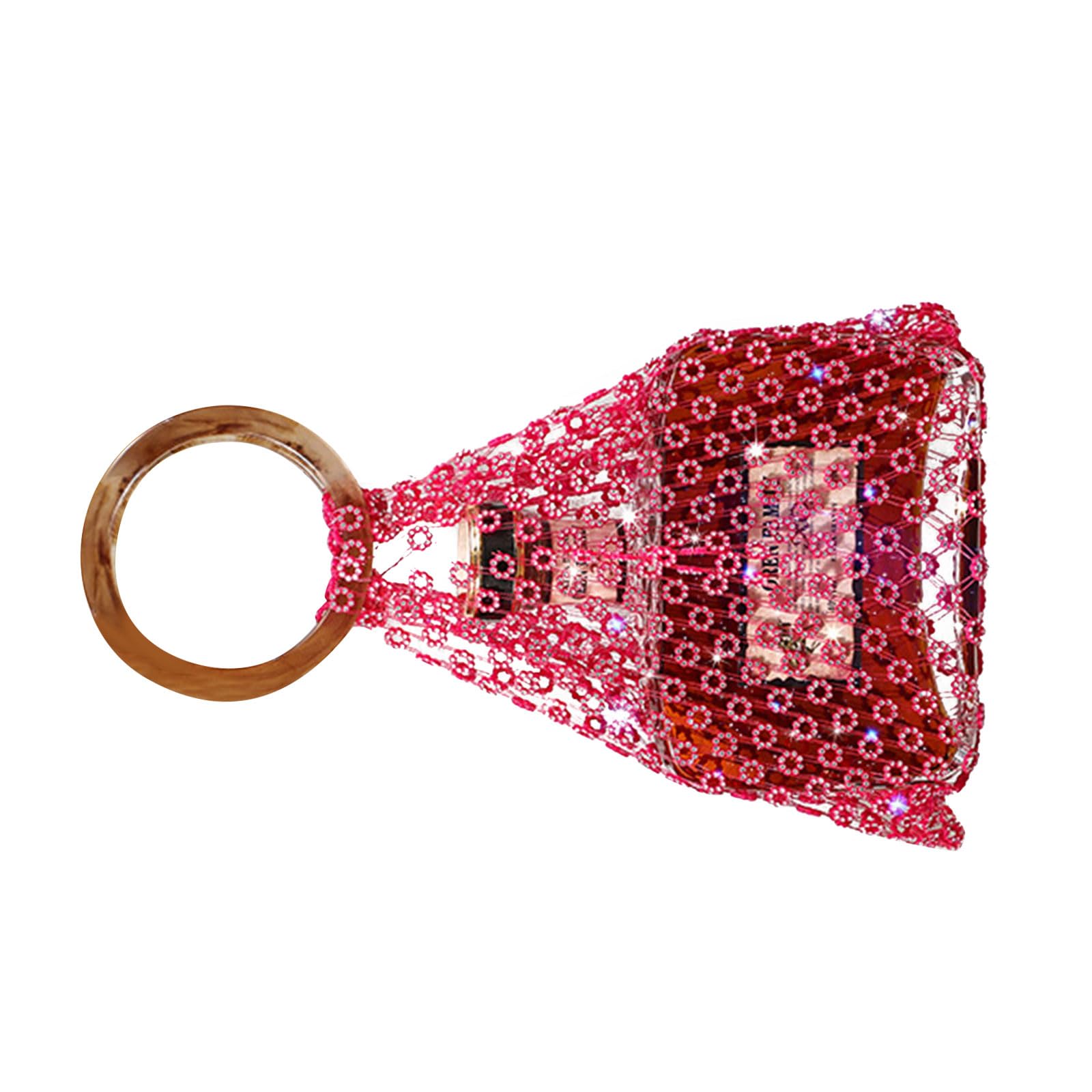 TQUXNGA Luxurious Accent Decorated Woven Beverage Bag Perfect for Presents and Festivities Portable Planner Bag