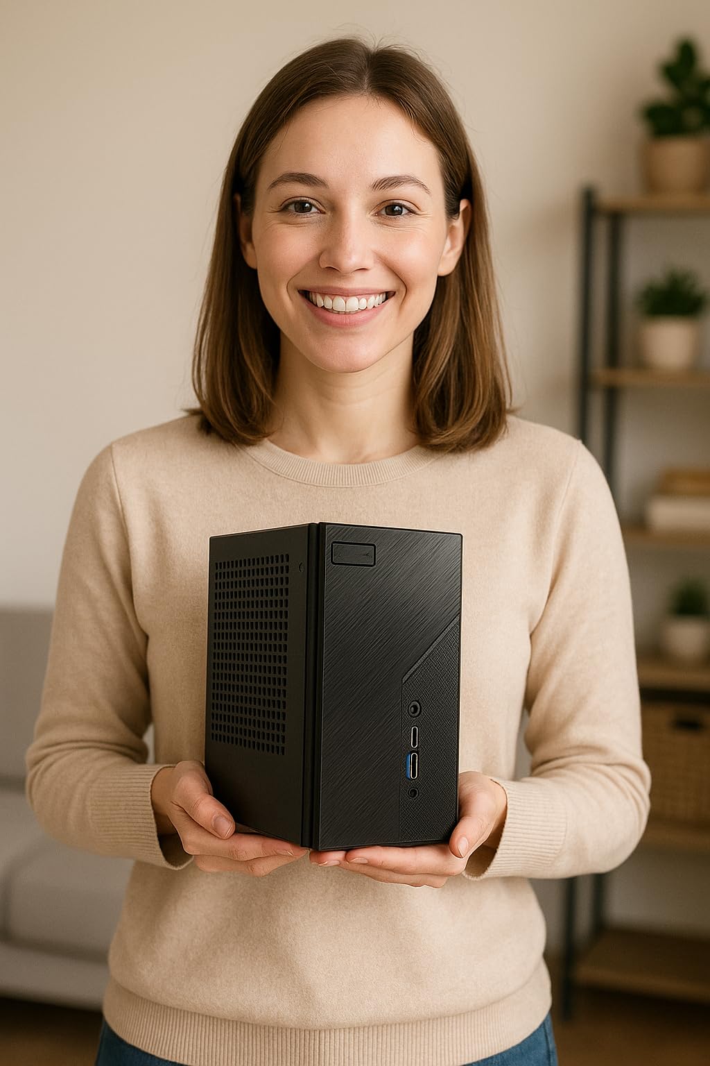 Buysave ASRock DeskMini X300 Series Mini PC AMD Ryzen 5 5600GT