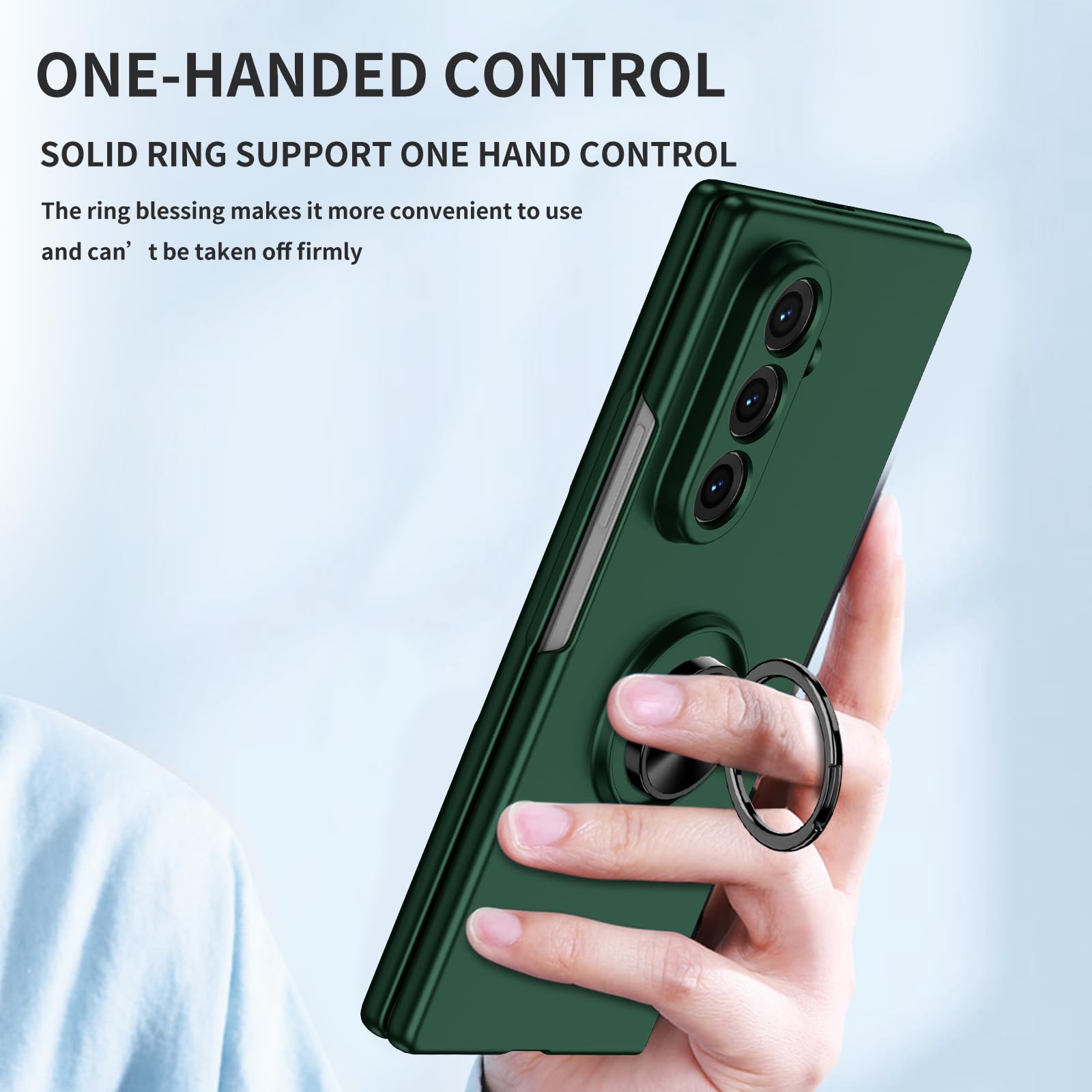 Składane etui na telefon komórkowy Samsung Galaxy Z Fold 7 5G, [wsparcie uchwytu samochodowego] uczucie na skórze, oleista farba w sprayu, odporne na uderzenia etui ochronne do Samsung Z Fold7