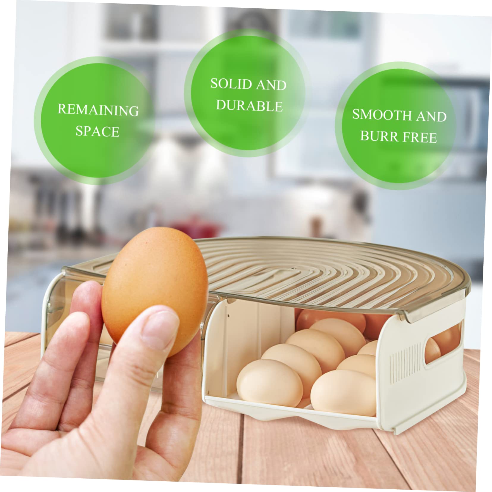 Homoyoyo Organizador Huevos Frigorifico Bandeja de Huevos Resistente al Desgaste y Caja de Multifunción para Uso Doméstico y Almacenamiento Seguro