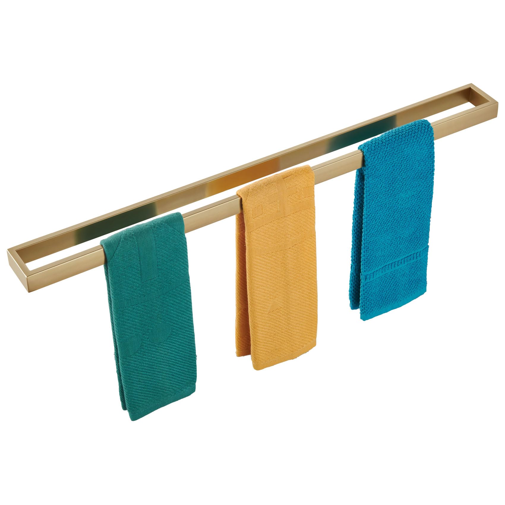 KOKOSIRI Bathroom Towel Bars 32-Inch Bath Towel Hanger Holder Kitchen Rack Champagne Bronze Stainless Steel Wall Mount, 1 Pack B4008CPG-L32