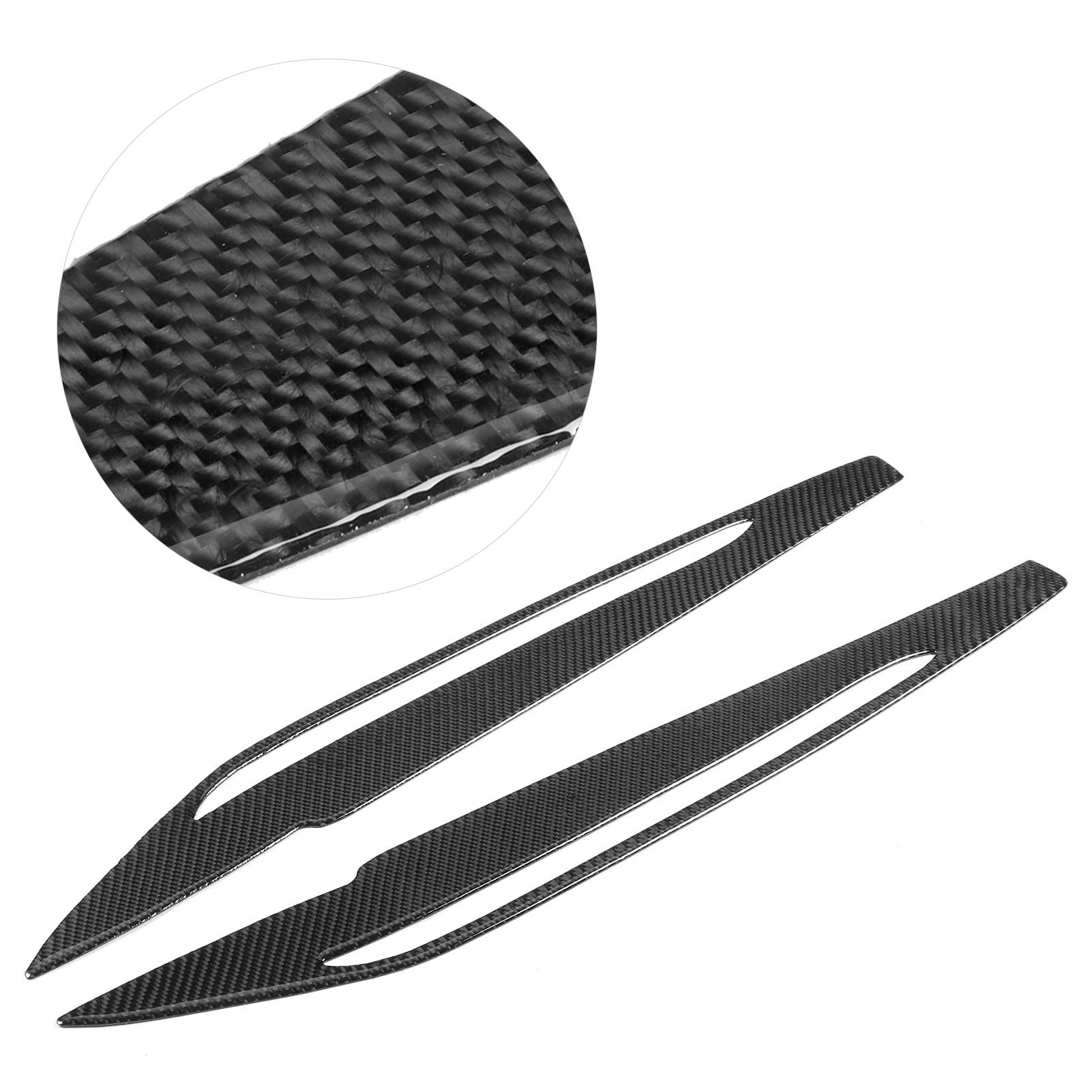 Scheinwerfer Augenbraue, Scheinwerfer Augenbraue, Qiilu Carbon Auto Styling Frontscheinwerfer Augenlid Fit für X5 X6 F15 F16 2014-2018 (2Pcs)