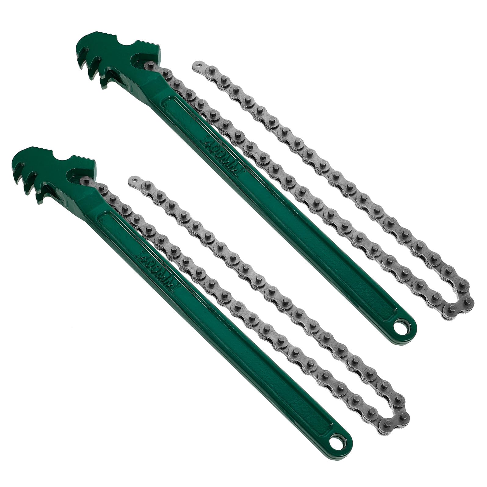 Clé à Chaîne pour 12 Pouces Lot de 2 Outils Métalliques Antidérapants Pince Robuste pour Entretien Automobile et Plomberie Clé à Cliquet pour Filtre et Courroie