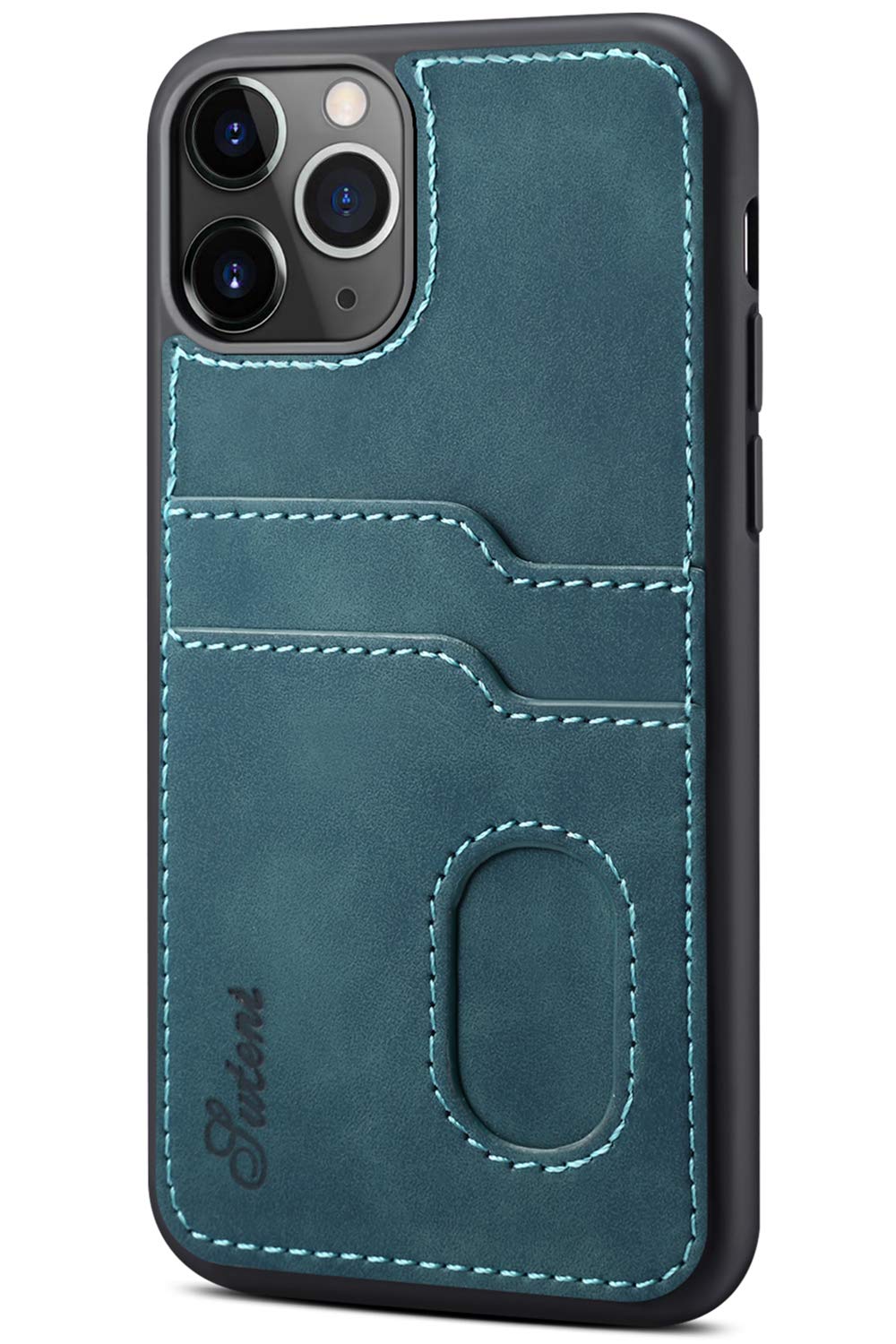 iPhone 11 Pro Max Wallet Case, iPhone 11 Pro Max Card Holder, XRPow Slim Protective Case with 2 Credit Card Slot Holder PU Leather Shockproof Protection Cover for iPhone 11 Pro Max 6.5Inch (Green)