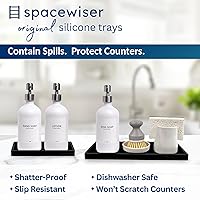 Vista 2 de Bandeja de Encimera y Tocador - 2 Piezas (11" y 7") Bandejas de Silicona Irrompibles para Cocina y Baño para Encimera, Bandeja para Dispensador