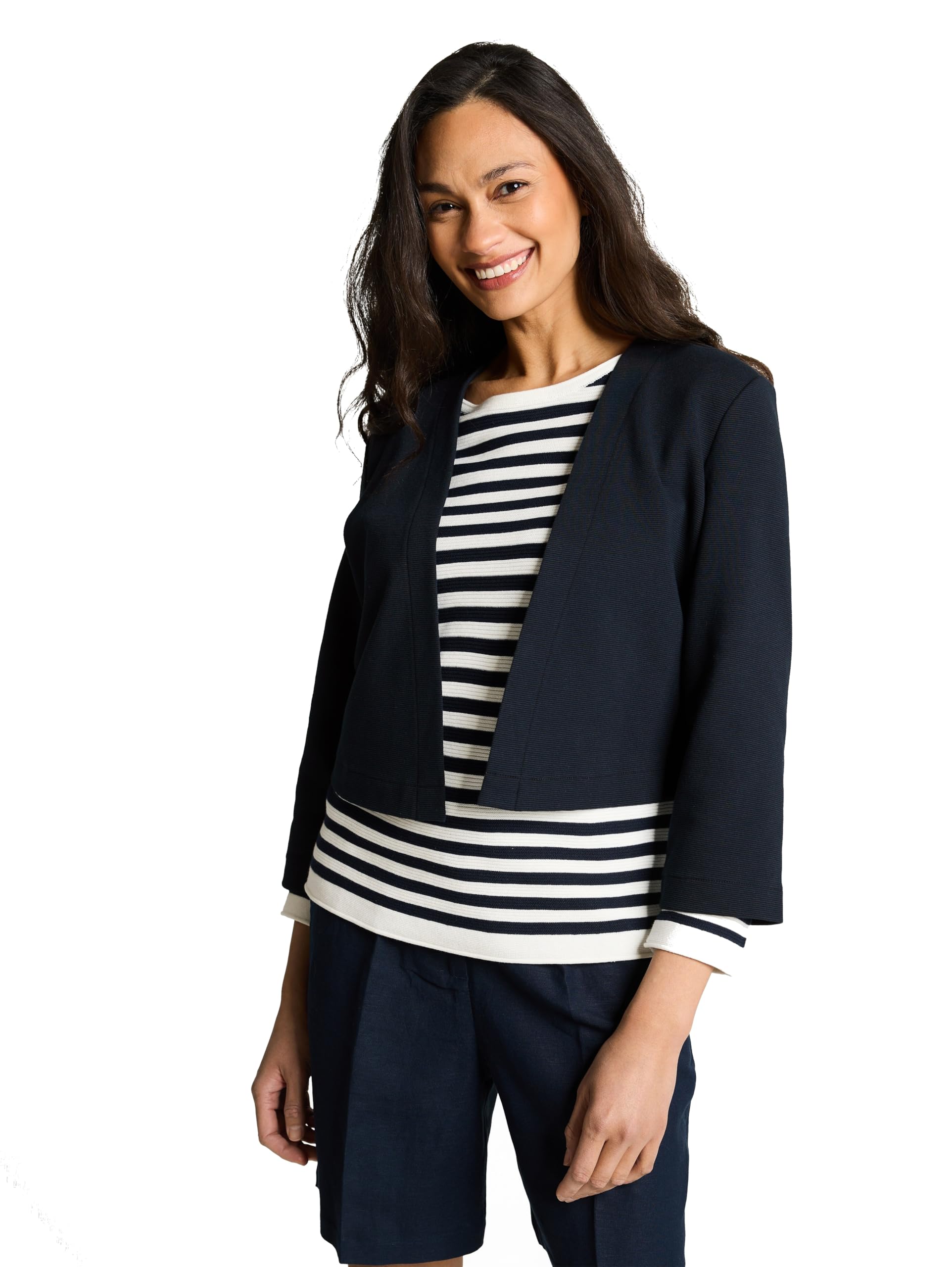 TOM TAILOR Damen 1049777 Regular Fit Jacke mit Ottoman Struktur (1er Pack)