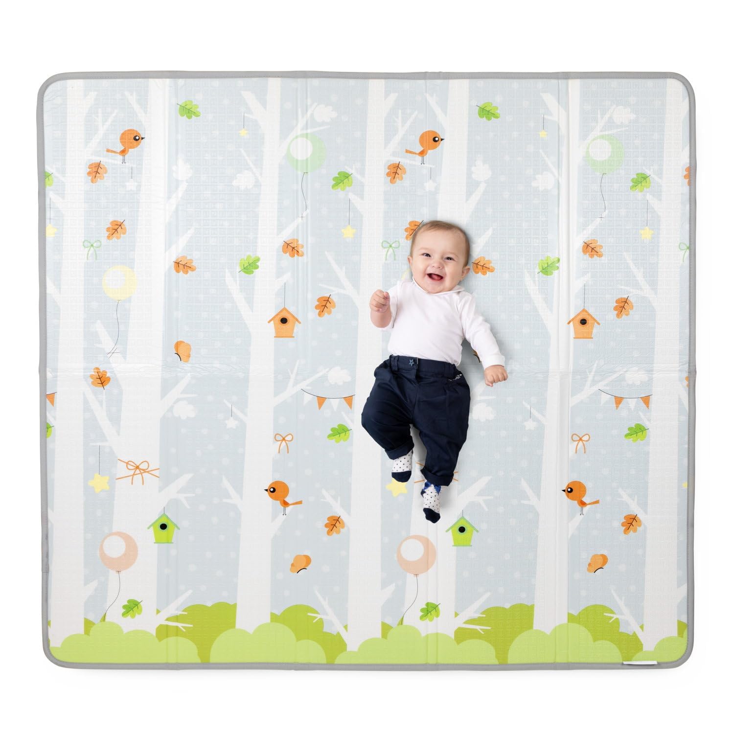 Chicco Maxi Play Mat for Babies, Size 200 x 180 cm, Giant, Thickness 1.2 cm, Foldable, Reversible, with Animals and Landscape, for Children's Room, Extra Soft, 0 Months and More