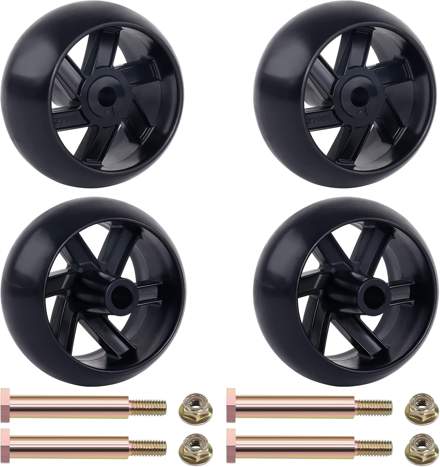 4 Pack Deck Gauge Wheels Kit Fit for Most 42″ 46” 48” 50″ 52” and 54″ Decks Replace for Husqvarna 532174873 589527301 for Cub Cadet 753-04856A for MTD 133957 174873 734-03058, etc 4 Pack Deck Gauge Wheels Kit Fit for Most 42″ 46” 48” 50″ 52” and 54″ Decks Replace for Husqvarna 532174873 589527301 for Cub Cadet 753-04856A for MTD 133957 174873 734-03058, etc