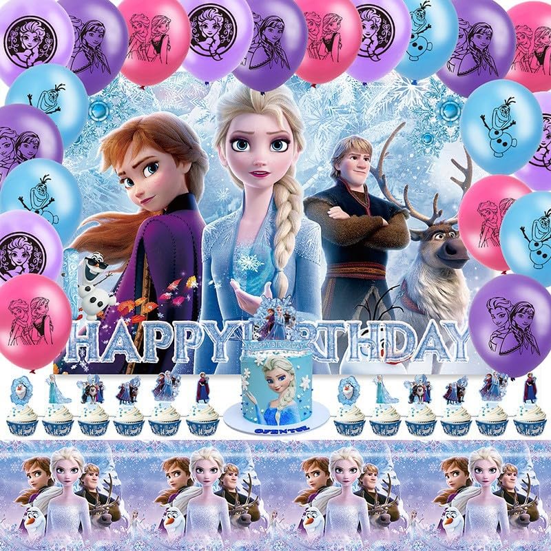 27 Psc For Frozen theme party setup, easy to assemble decorations...