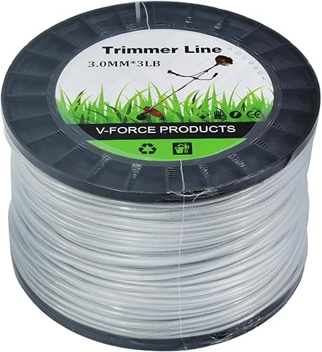 Miniatura 7 de . Línea de recortadora redonda de 120 pulgadas, alambre de acero universal, para recortar hierba, línea de cable de alambre resistente,