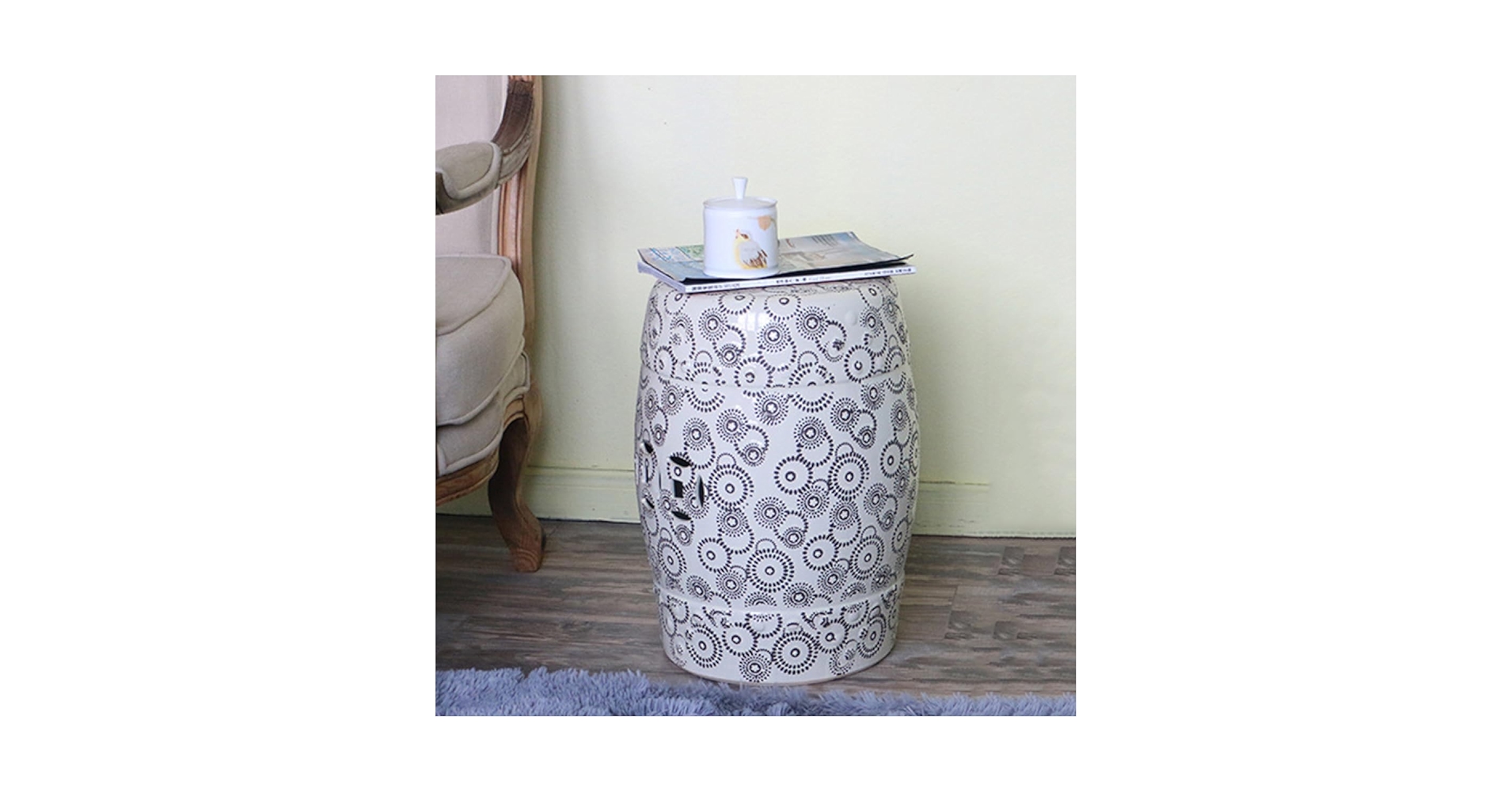 陶器の椅子 ジオメトリックな陶器椅子スツール - シードリーフ家具