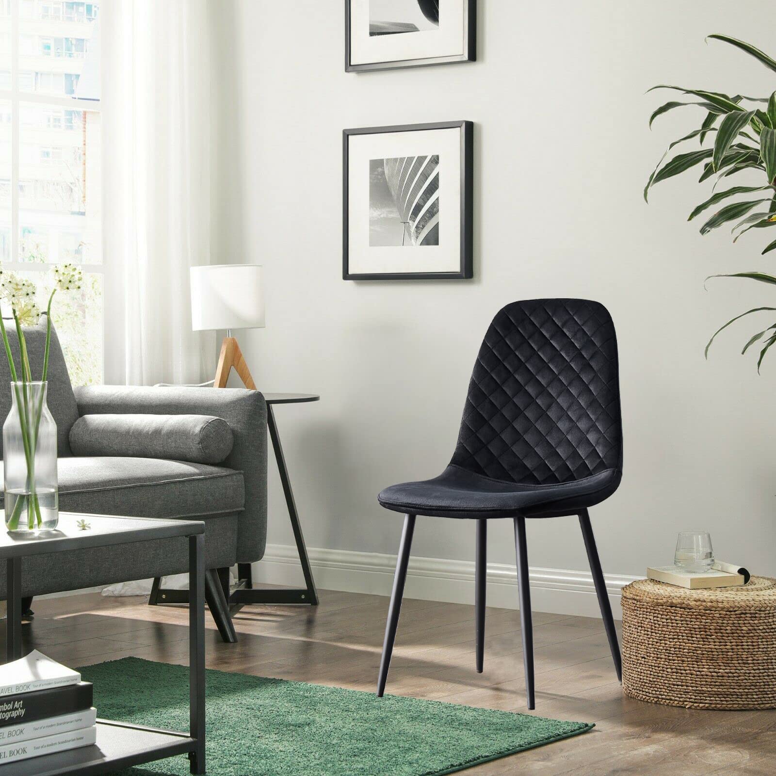 Woonkamerstoelen eetkamerstoelen met fluwelen overtrek
