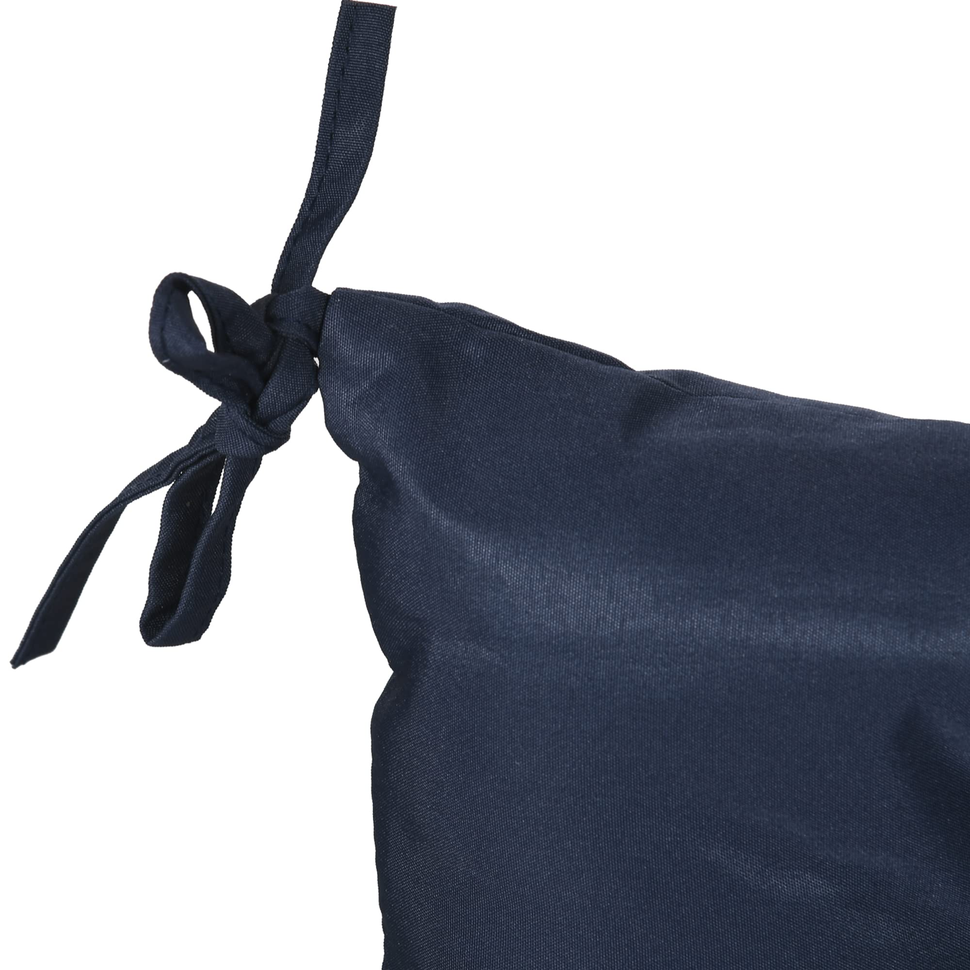 Outsunny 2 Coussins Chaise Patio Attaches 39x20x3 Pouces Bleu foncé
