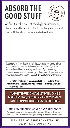 Miniatura 7 de Suplemento de zinc complejo de zinc fermentado New Chapter un diario para apoyo inmunológico  salud de la piel  ingredientes sin OMG fácil de tragar