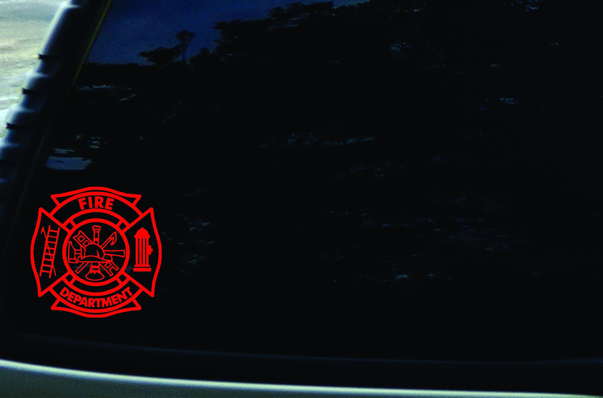 SFD 4.5" X 4.5" Fire Department RED State Vinyl DIE Cut Decal for Your car, Truck, Window, Laptop, MacBook, or virtually Any Other Smooth Surface.