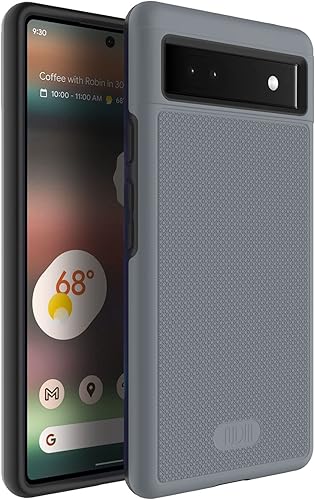 TUDIA MergeGrip grado militar Funda protectora para Google Pixel 6a (2022), probada en caídas, de doble capa, a prueba de golpes, delgada,