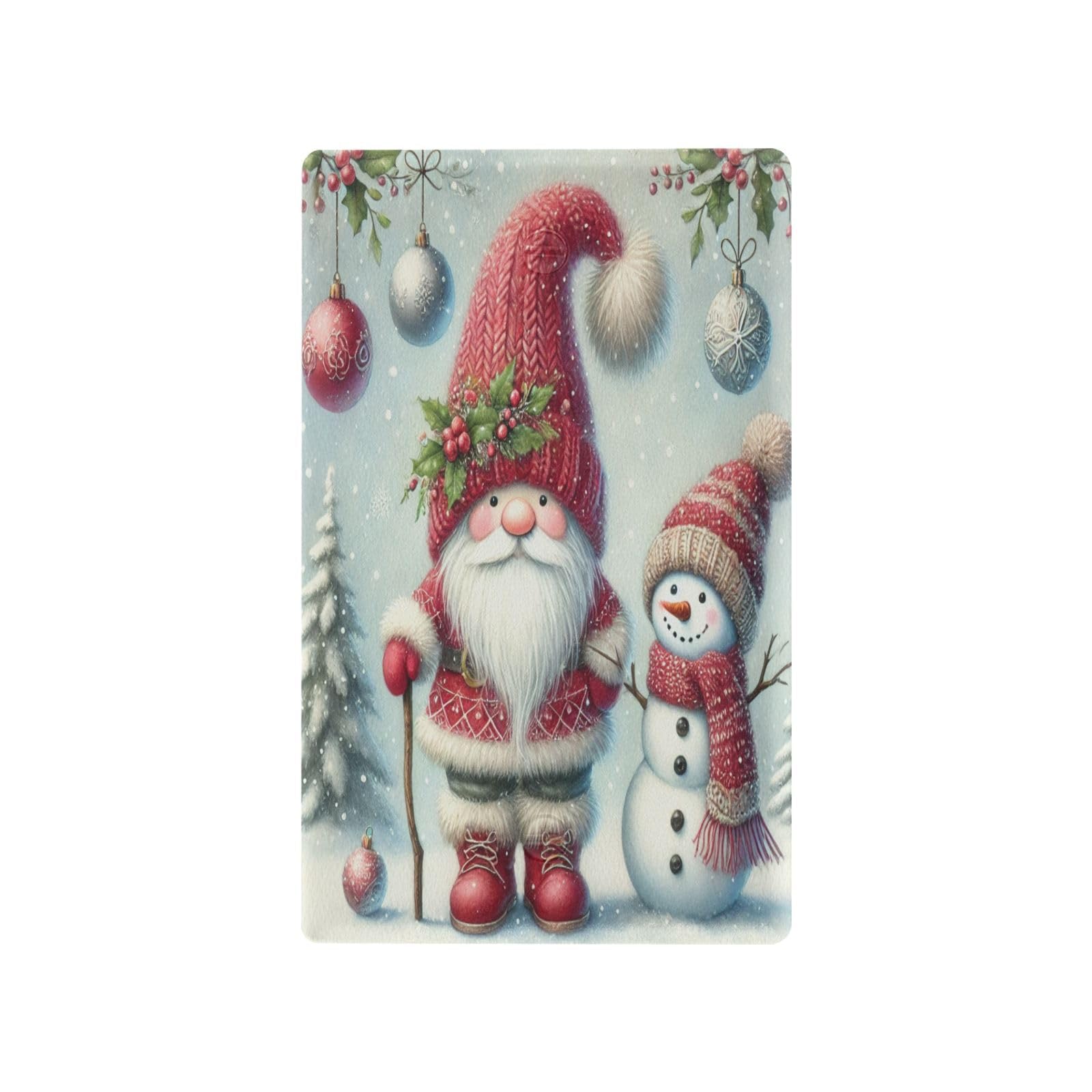 Gnome Snowman Christmas Light Switch Cover Decorative Receptacle Outlet Wall Plate Guard Plastic Wall Outlet Cover for Home Decor Room Office Bathroom (Unused Outlet Cover)