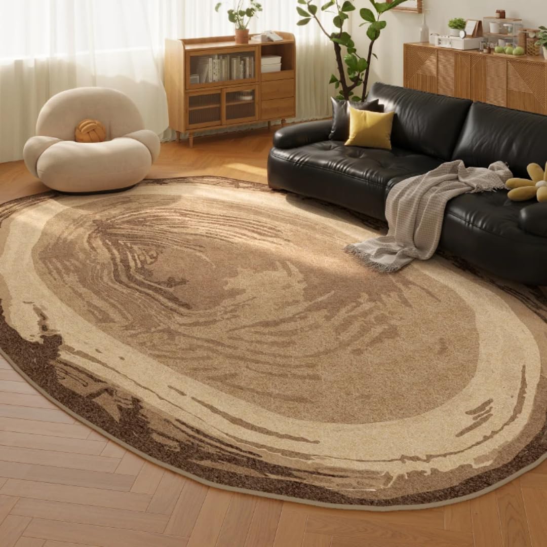 Tapis de sol épais en peluche pour une décoration de salon cocooning et rétro