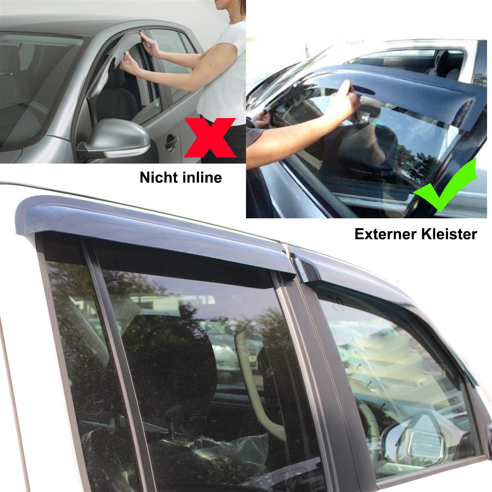 Déflecteurs d'air pour VW AMAROK Volkswagen 2009-2022 V6 / Aventura/Trendline/Startline/Highline Double Cabine