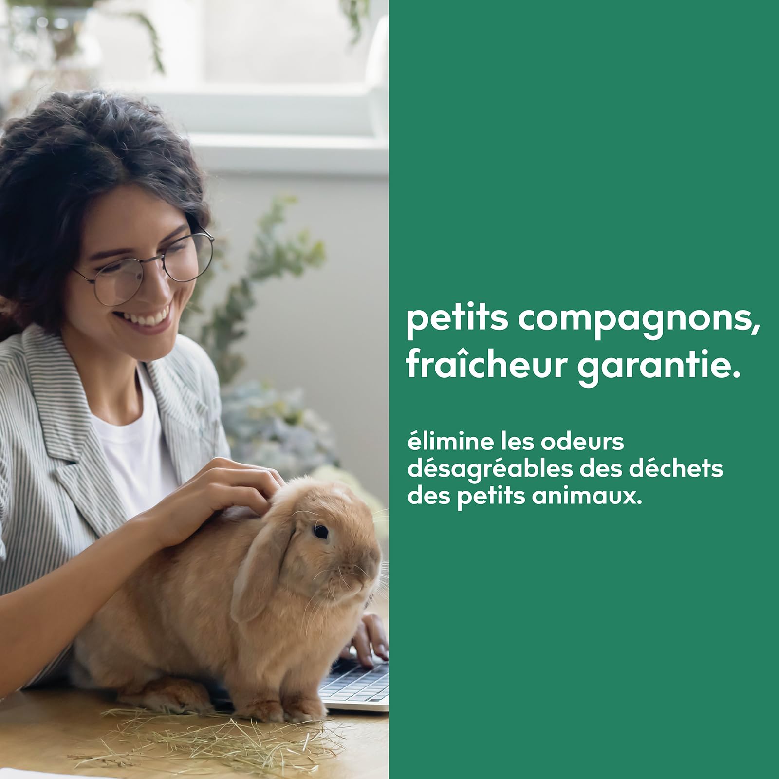 Spray Anti-Odeur Cage Rongeurs, Sans parfum, 266ml | Formule minérale, Sûr pour les animaux, Anti-odeur d'urine, Cages lapins, hamsters, cochons d'Inde, chinchillas