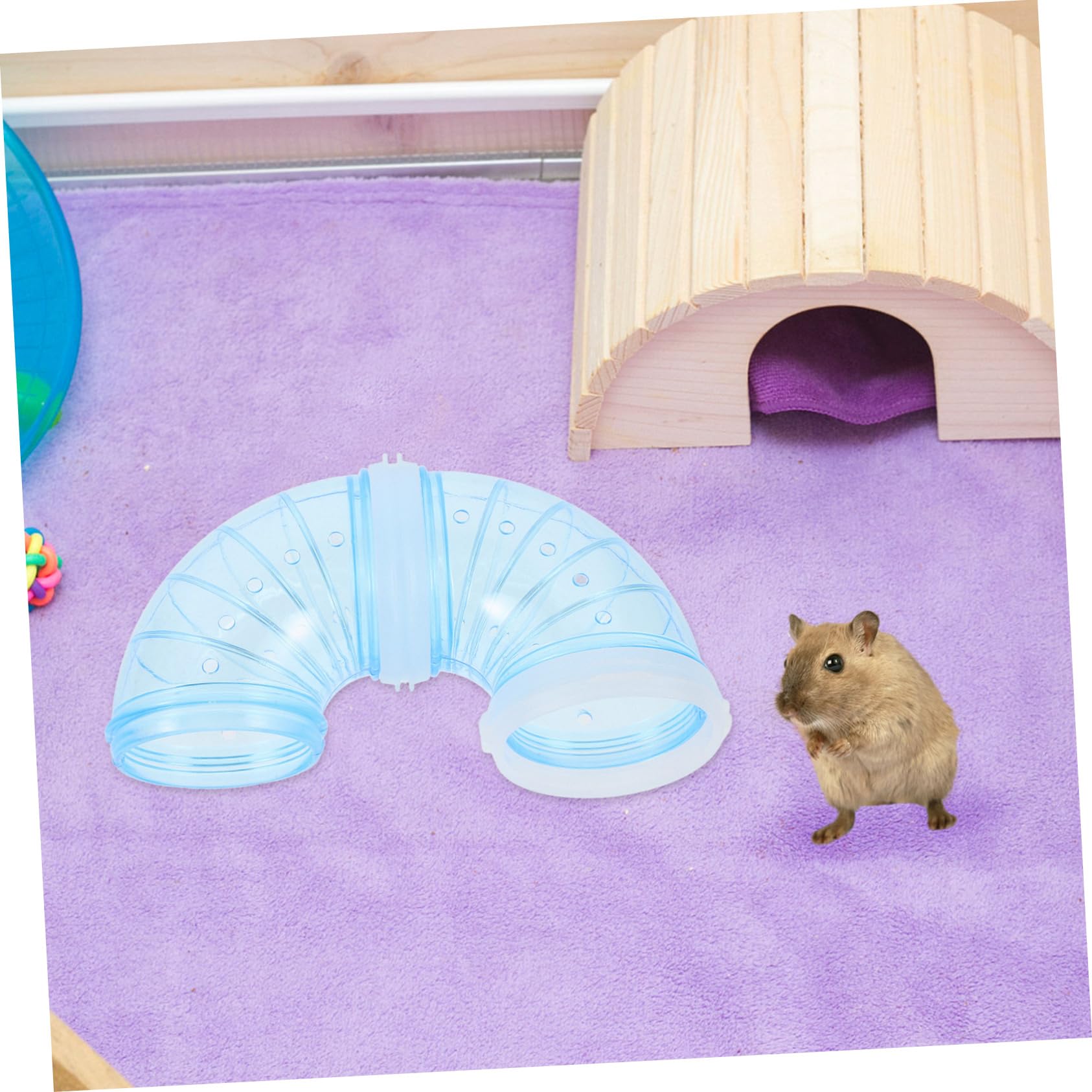 Toyvian 3 Sätze Plastik Hamster Tunnel Teilig Langlebiger DIY Hamsterkäfig Außenrohr Verbinder Sicherer Spieltunnel für Ratten Fördert Erkundung und Bewegung Einfach zu Montieren Reinigen