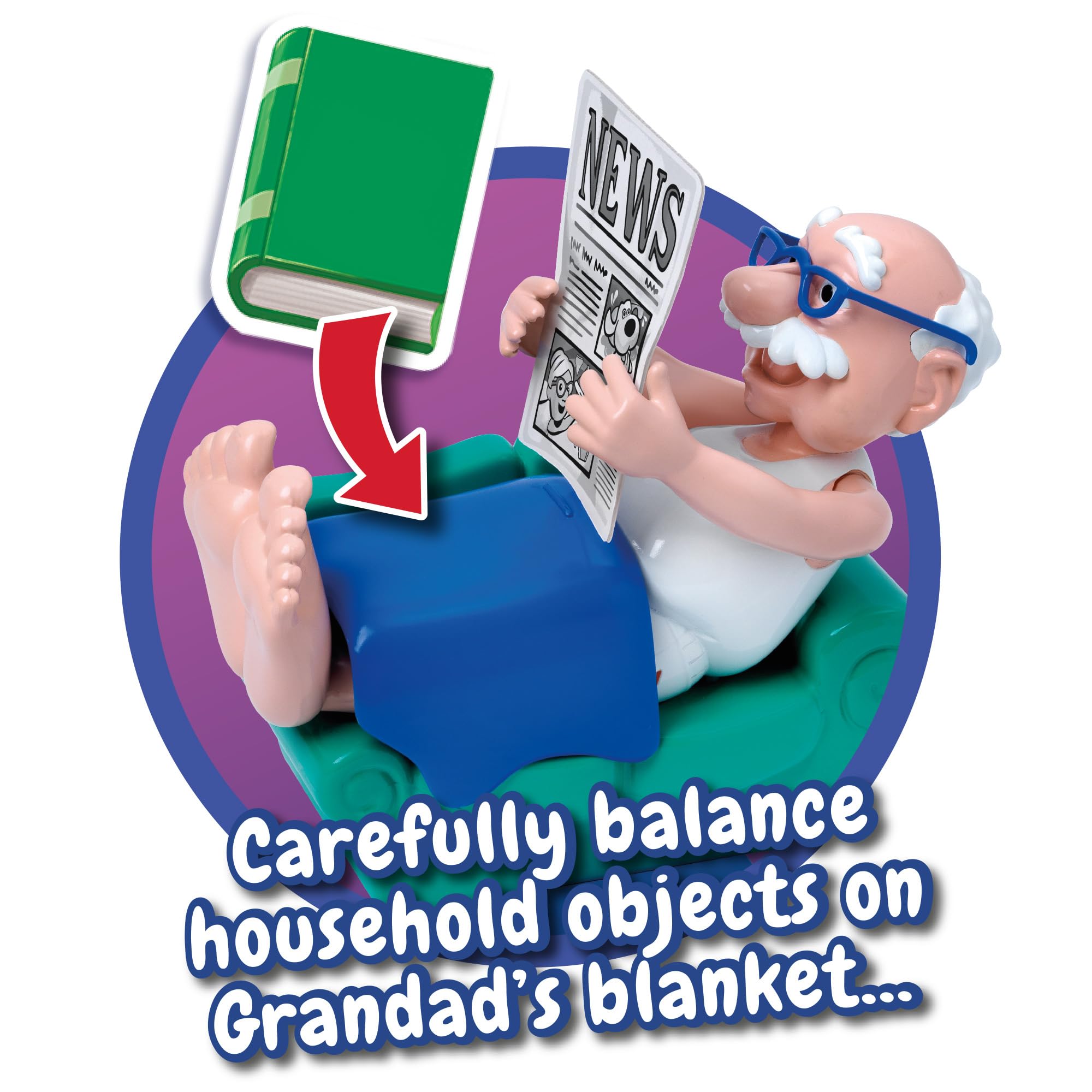 IDEAL Grandad Tickle Toes: the stack, tickle and topple fun children’s board game, kids action games for 2-4 players - Image 3