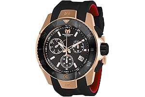 Mens Black Gold Quartz Watch TM616005 UF6, Multicolored