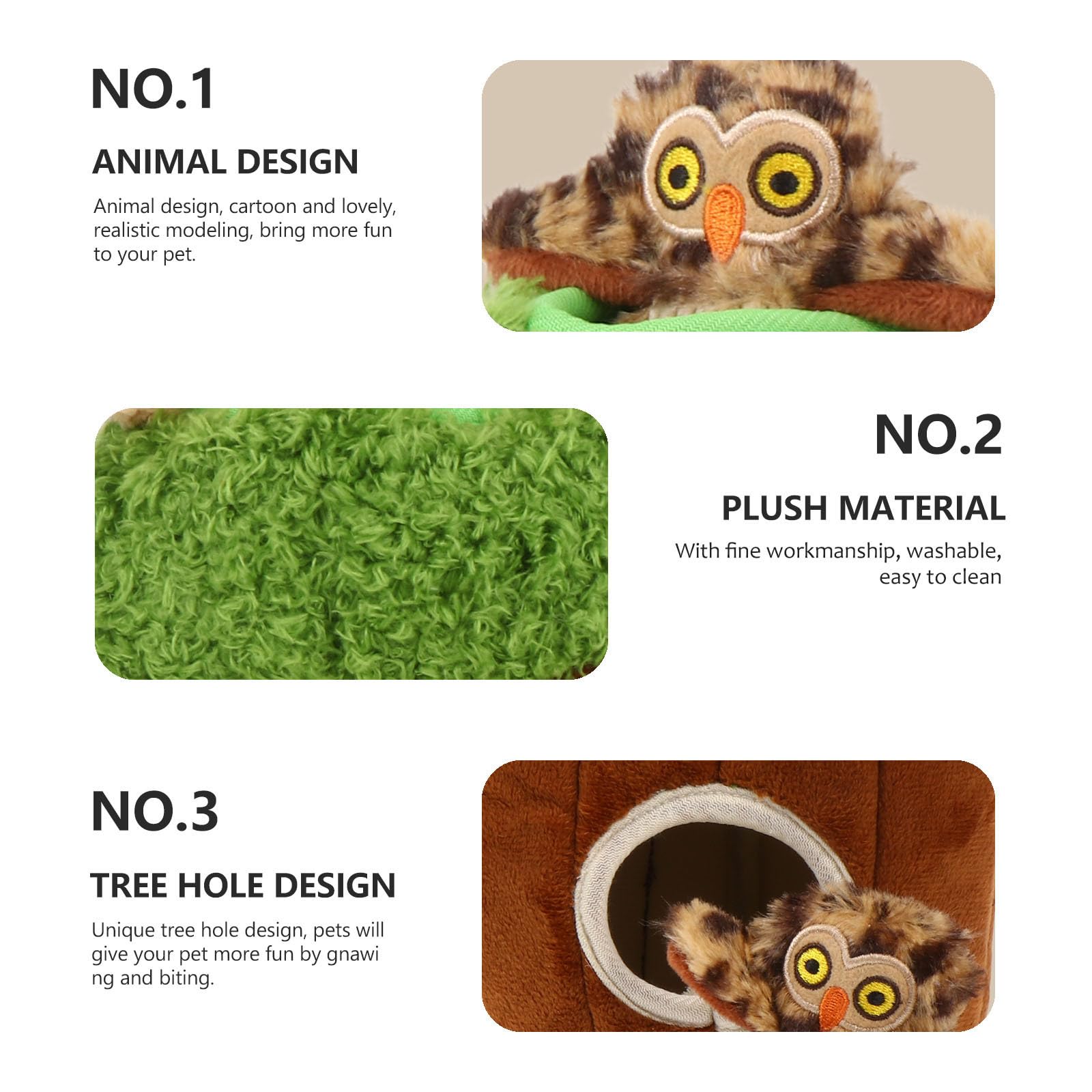 GALPADA Jouets en Peluche Interactifs Favorisant Le Développement Musculaire Mâchoire Mastication pour Chien d'animaux Lot de 4 Adaptés à L'activité Cache-Cache