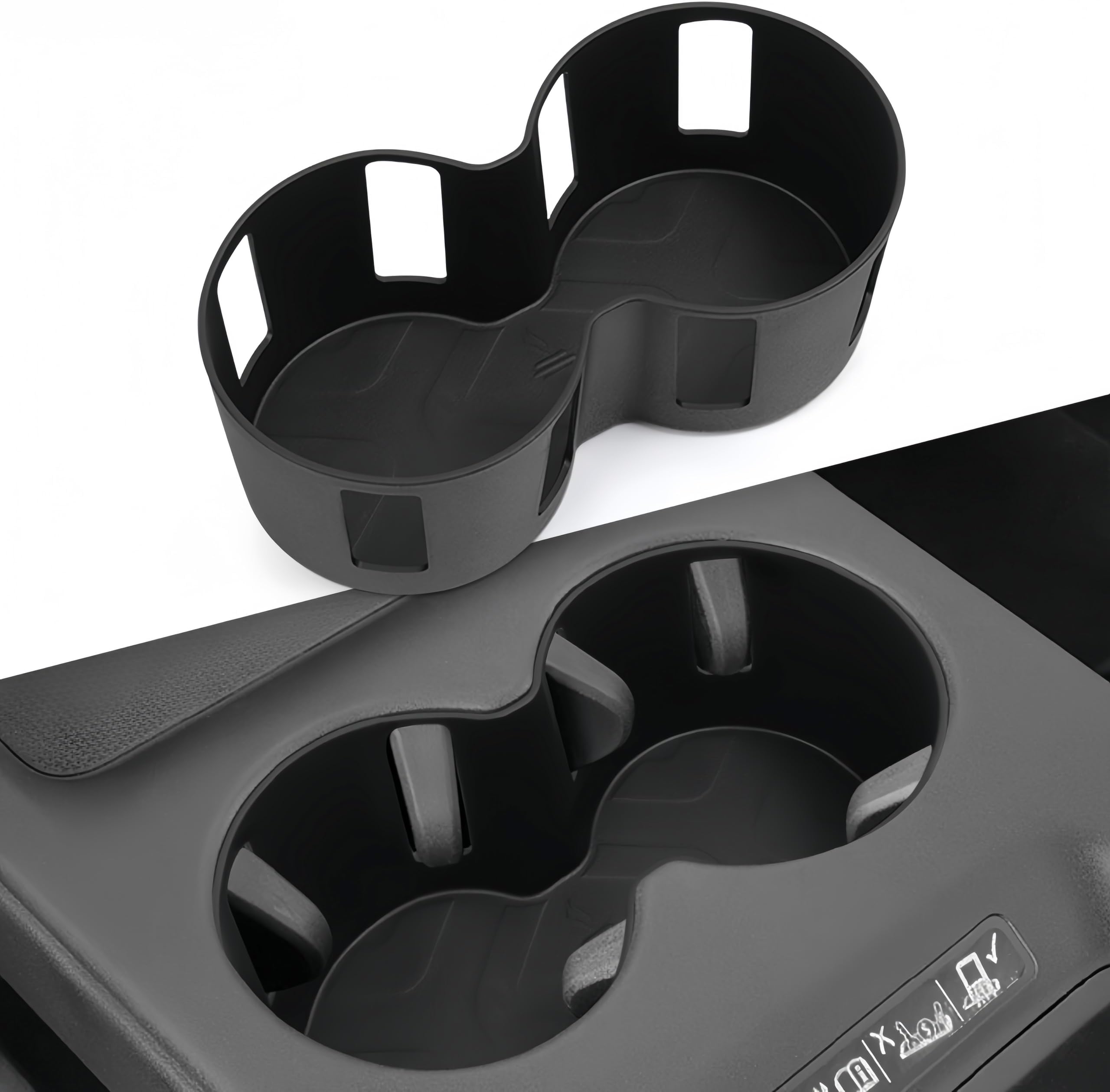 KATRON Center Console Cup Holder Inserts for Honda Prologue EV 2025 2024/Acura ZDX 2025 2024, Interior Accessories TPE Car Cup Holder for 24 25 Prologue EV/ZDX, Black