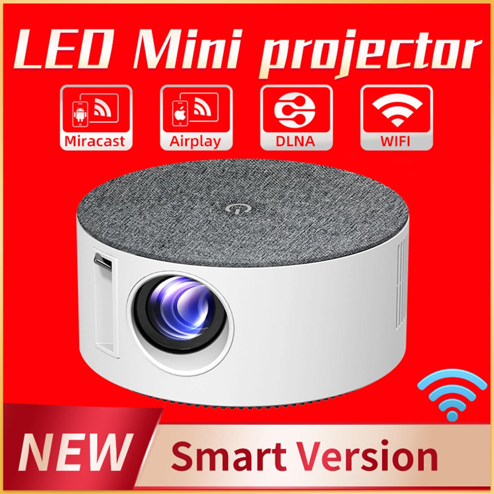 Vidéoprojecteur | Projecteur Portable 1080P Projecteur TV Stick | WiFi pour extérieur, lecteur vidéo multimédia Home Cinéma vidéoprojecteur pour Home Cinéma Audio Zoom