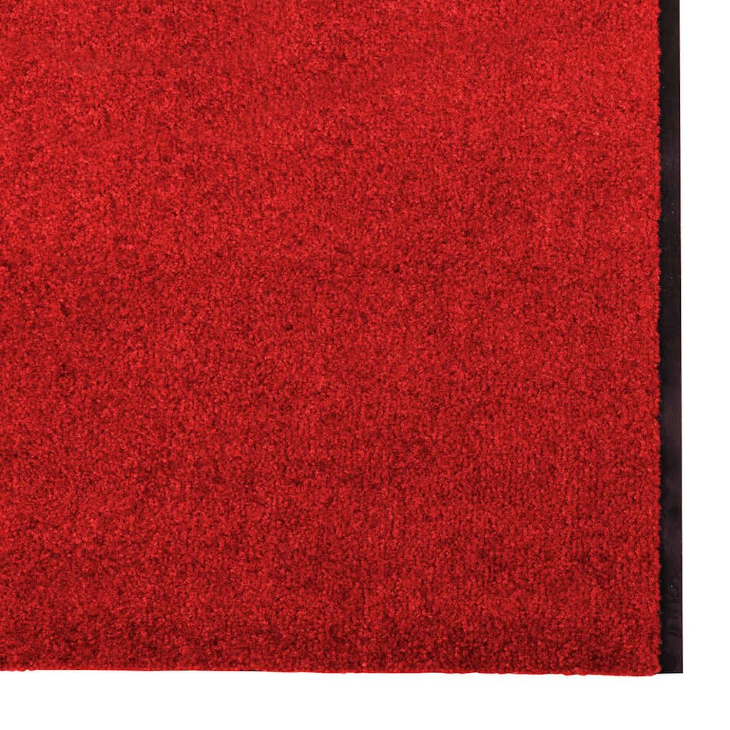 Fußmatte Rot Schwarz 120 x 400 cm rutschfest Polyamid PVC 1 STK