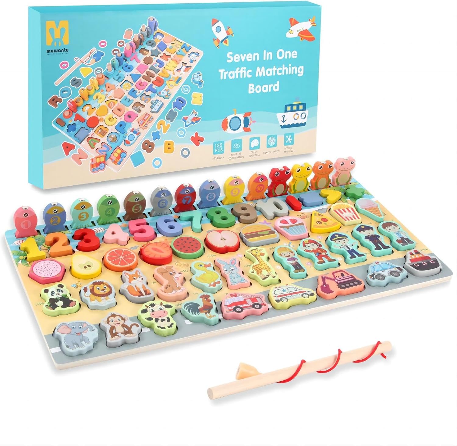 MayMax Juguetes Educativos de Aprendizaje para Ninos - Estimula la logica, los Colores y la motricidad Fina, Materiales Seguros y Horas de Juego Creativo en Familia