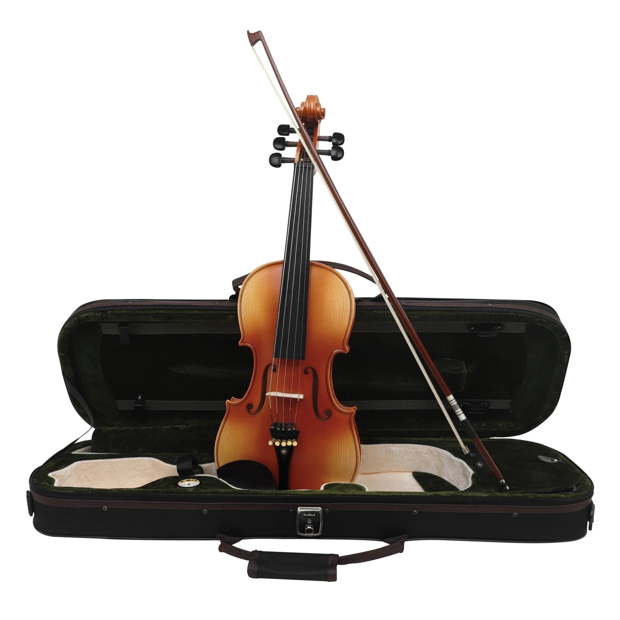 Skrzypce Drewniane Zestaw Skrzypcowy 4/4 Wykonany Z Drewna Klonowego Instrument Strunowy Z Akcesoriami Odpowiednimi Do Występów(1set)