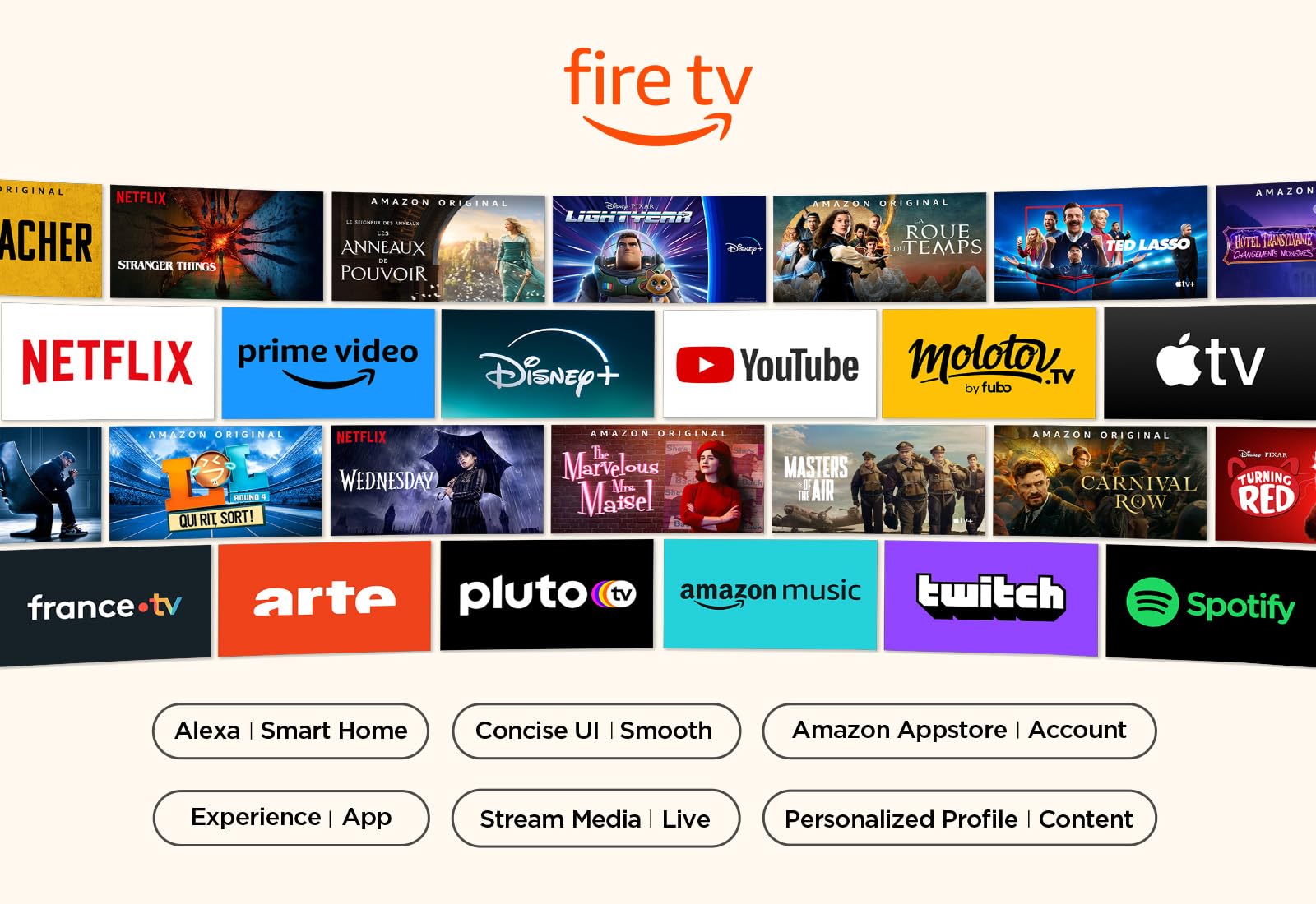 TCL 43PF650 43 Pouces 4K Ultra HD, HDR TV, Smart LED Fire TV (Dolby Vision, Dolby Atmos, DTS, HDR 10, Alexa intégré, Airplay2, Miracast)